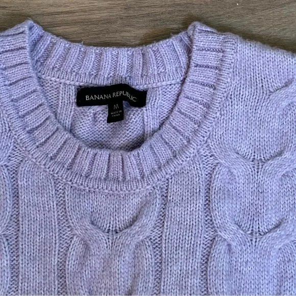 Banana Republic Long Sleeve Knit Crew-neck Sweater Lavender - Picture 5 of 7